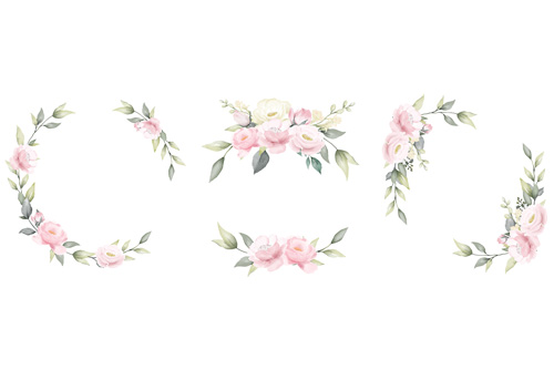 دانلود وکتور لایه باز EPS حاشیه گل و کادر برای نوشتن کد 3